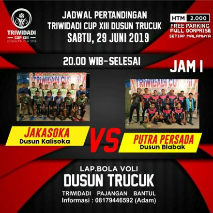 Update jadwal Triwidadi Cup hari ke 12