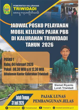 Kalurahan Triwidadi Melaksanakan Posko Pelayanan Mobil Keliling Pajak PBB Tahun 2026