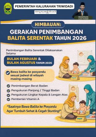 Bupati Bantul Terbitkan Surat Edaran Gerakan Penimbangan Balita Serentak Tahun 2026
