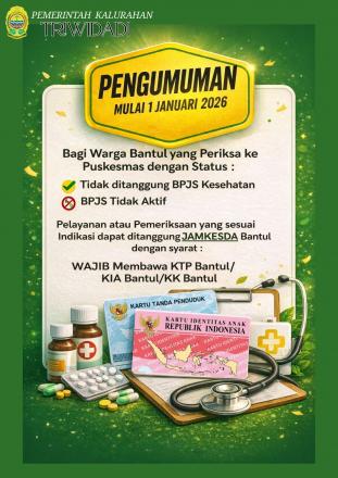 Pemkab Bantul Berlakukan Ketentuan Layanan Kesehatan bagi Peserta Nonaktif BPJS Mulai 1 Januari 2026