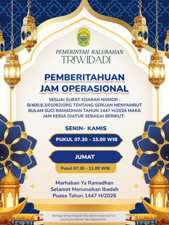Marhaban Ya Ramadhan, Ini Jadwal Layanan Kantor Kalurahan Triwidadi