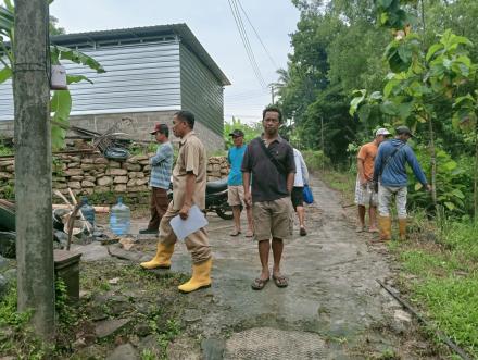 Jagabaya Kalurahan Triwidadi Laksanakan Pengukuran Tanah Hibah di Blabak